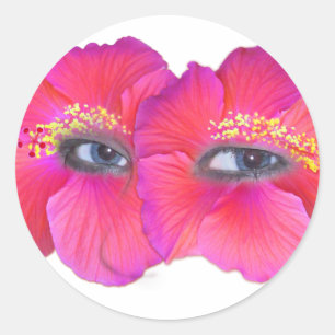 Adesivo Olhos de Hibiscus - Rosa