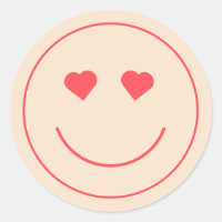 Olhos do Coração do smiley face | Laranja