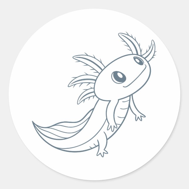 Adesivo Olhos Simples da Pastel Salamander Minimalista (Frente)