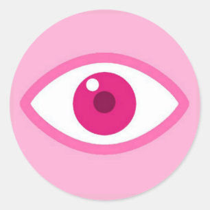 Adesivo Olhos Vemos Seu Vestido Rosa