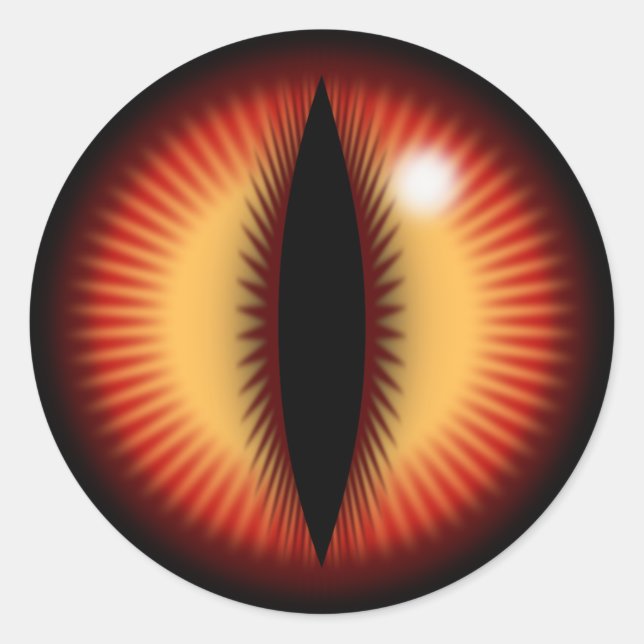 Adesivo Olhos vermelhos de um dragão (Frente)