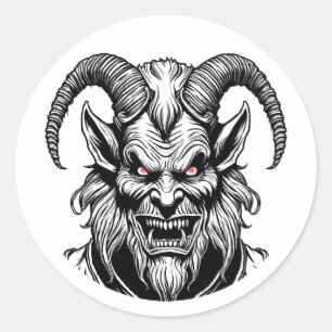 Adesivo Olhos Vermelhos do Krampus Sticker