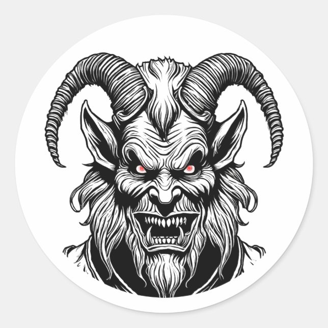 Adesivo Olhos Vermelhos do Krampus Sticker (Frente)