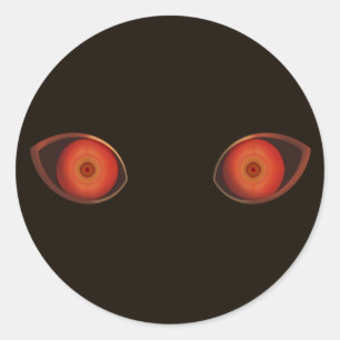 Adesivo Olhos Vermelhos Muito Mau