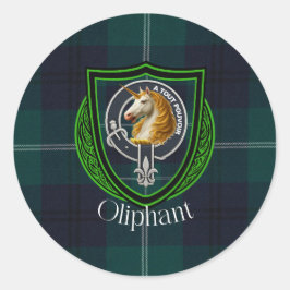 Adesivo Oliphant Scottish Clan Tartan & Crest