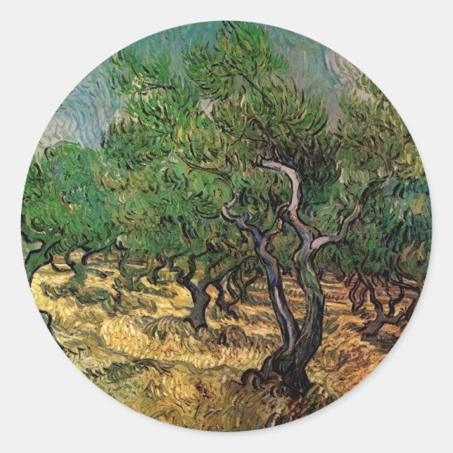 Adesivo Olive Grove de Vincent van Gogh (Frente)