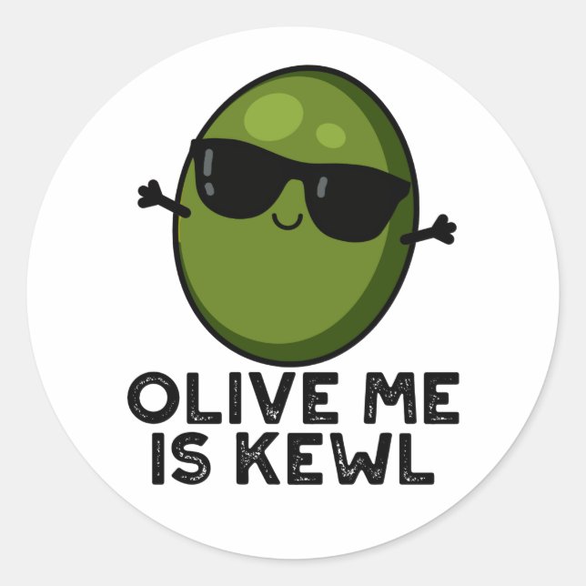 Adesivo Olive Me É Kewl Legal Olive Pun (Frente)