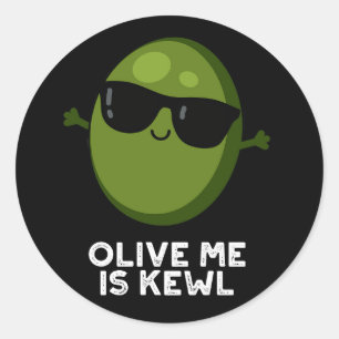 Adesivo Olive Me É Kewl Legal Olive Pun Dark BG