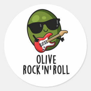 Adesivo Olive Rock E Roll Funny Rocker Olive Pun