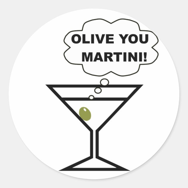 Adesivo Olive You Martini (Frente)