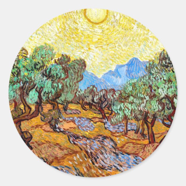 Adesivo Oliveiras (1889) Vincent Van Gogh - Paisagem (Frente)