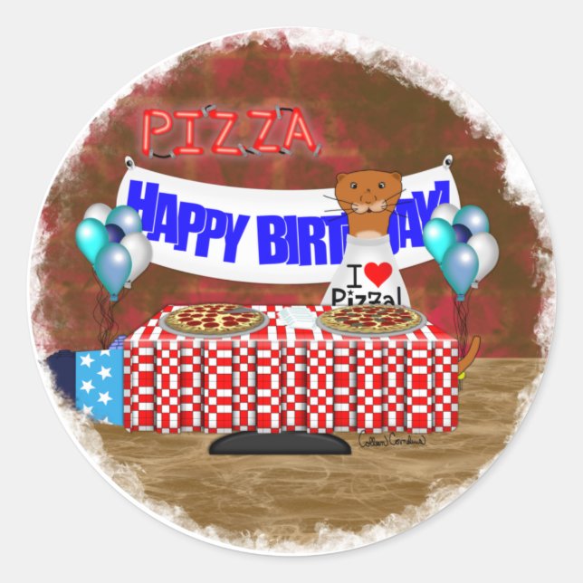 Adesivo Oliver O Otter tem 6 anos! Feliz aniversário (Frente)