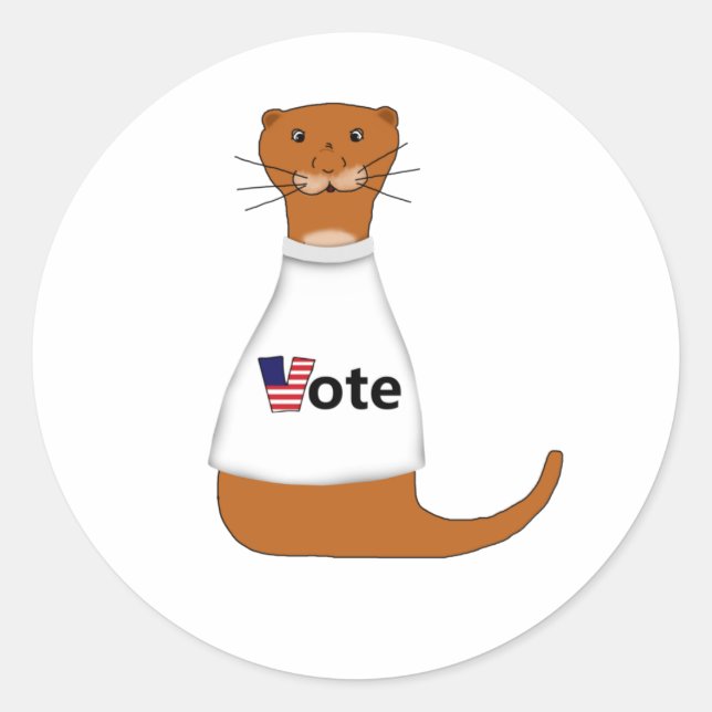Adesivo Oliver The Otter Diz Vote! (Frente)