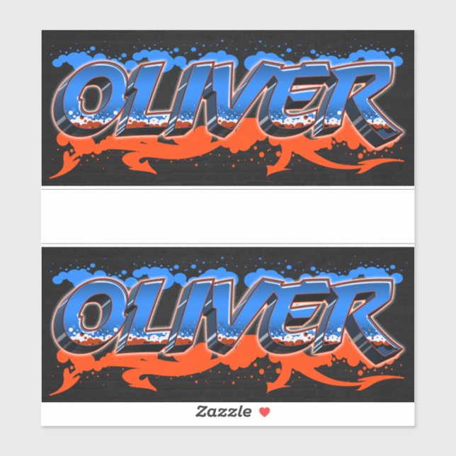 Adesivo Oliver Vorname Name Graffiti Aufkleber Sticker (Folha)