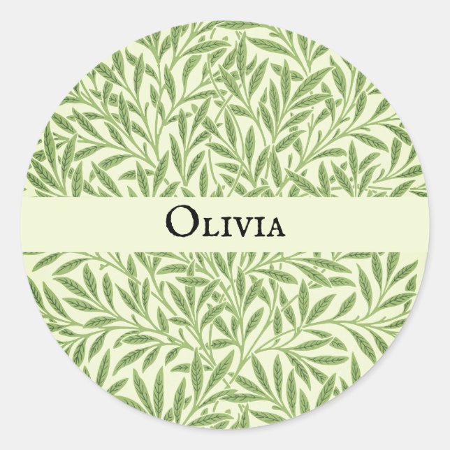 Adesivo Olivia Elegant Floral Personalizado Name (Frente)