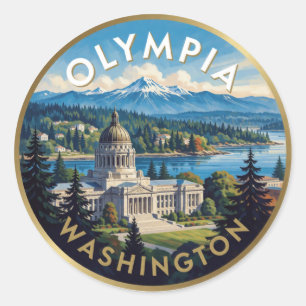Adesivo Olympia Washington Puget Sound Viagem Arte