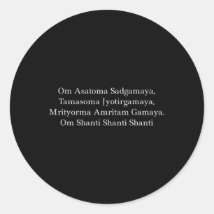 Adesivo Om Asatoma Sadgamaya Meditação e Mantra de Oração