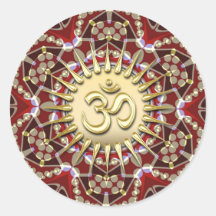 OM AUM Dourada Terthy Mandala Meditação Yoga Stick