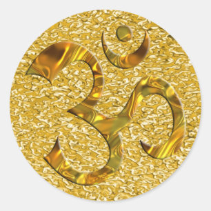 Adesivo OM/AUM - splatter do ouro do OURO  