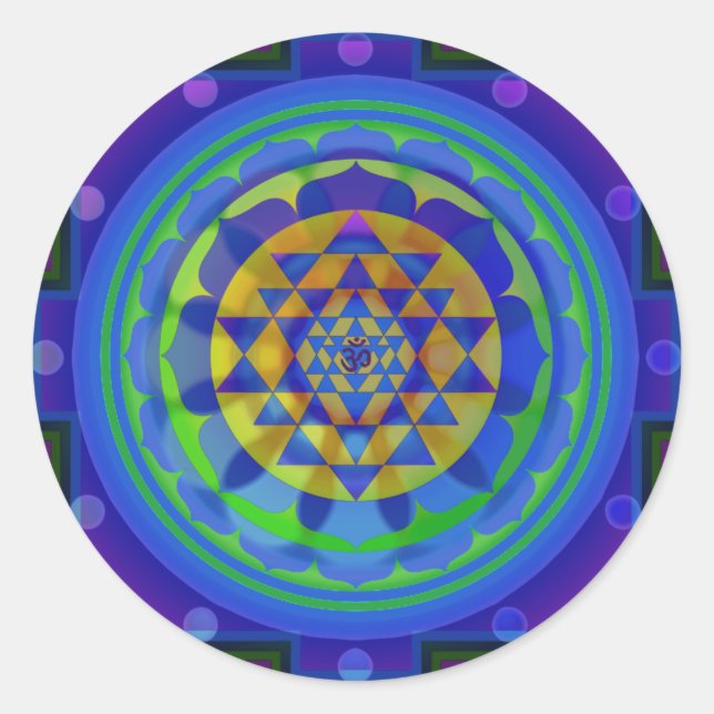 Adesivo Om (AUM) Yantra mandala (Frente)
