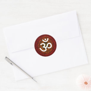Adesivo Om Chakra Mandala Red