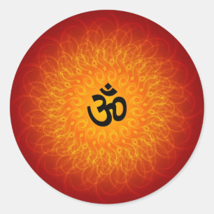 Adesivo OM espiritual na mandala