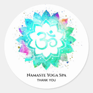 Adesivo *~* OM Mandala Símbolo Aum Espiritual Lótus Flor