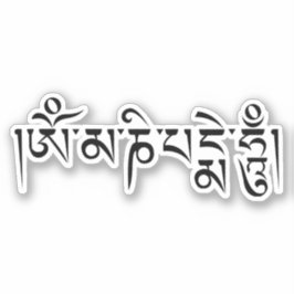 Adesivo Om Mani Padme Hum Mantra Budista Tibetano
