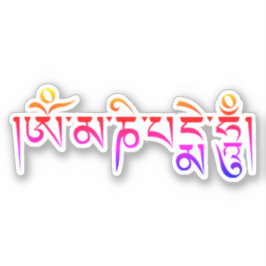 Adesivo Om Mani Padme Hum Mantra Budista Tibetano