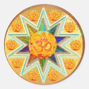 Adesivo OM Mantra : CANTE Alto GAYATRI, no Coração SAVITRI