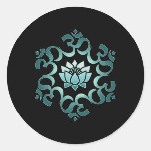 Adesivo Om, Mantra, Símbolo, Mandala, Flor de Lótus, Budis
