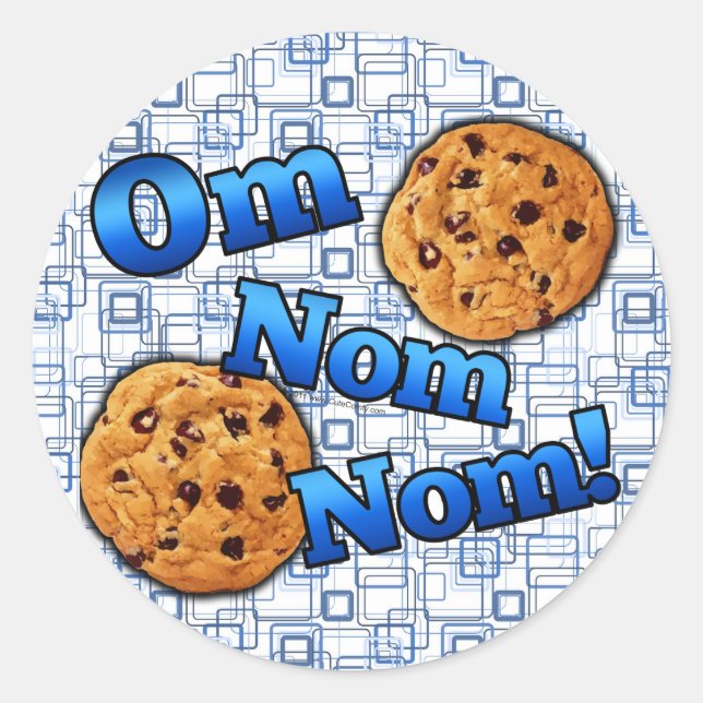 Adesivo Om Nom, Meme Love Cookies (Frente)