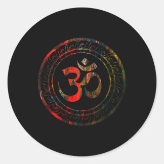 Adesivo Om Ohm Aum Buddhism Symbol Yoga Sanskrit 