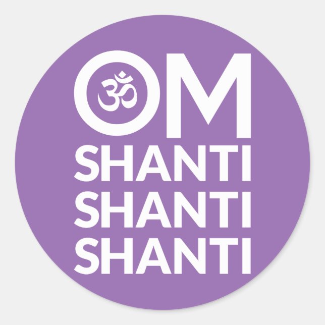 Adesivo Om Shanti (Frente)