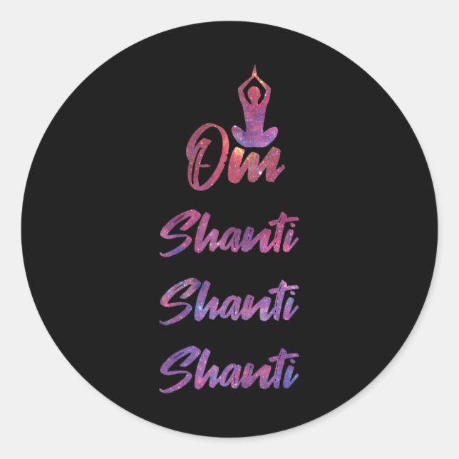 Adesivo Om Shanti - Ioga  (Frente)