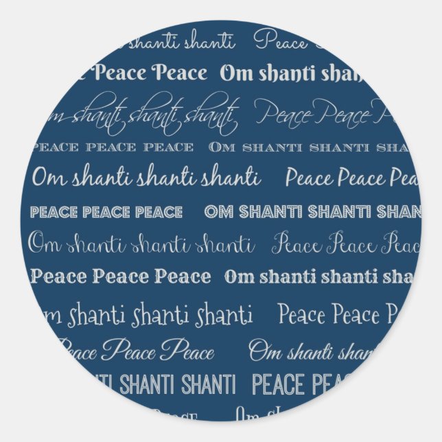 Adesivo Om Shanti, Paz (Frente)