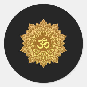 Adesivo Om Símbolo Mandala Geometria Sagrada Zen Yoga Medi