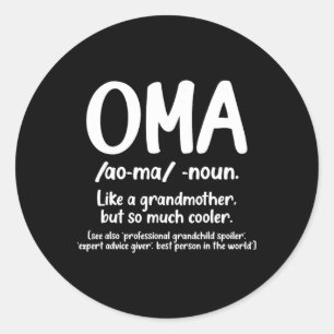 Adesivo Oma Avó Dia de as mães Tee Oma Definition Des