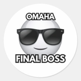 Adesivo Omaha Final Boss Cool Emoji Sticker