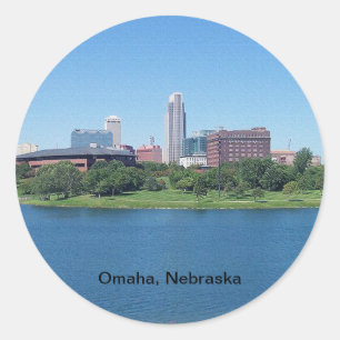 Adesivo Omaha, Nebraska Skyline sobre Canvas
