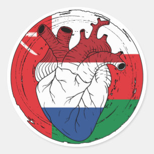 Adesivo Omani Oman Koningsdag Países Baixos Heart Love
