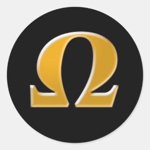 Adesivo Omega Grego ouro - Símbolo da Resistência