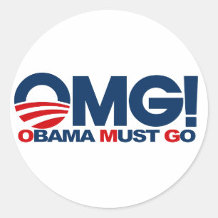 Adesivo OMG! Obama deve ir