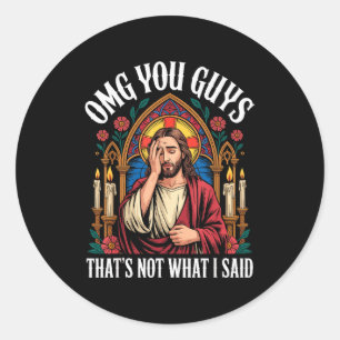 Adesivo Omg Pessoal Eu Nunca Disse Que Camisa Jesus Engraç