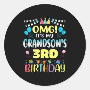 Adesivo Omg São Os Meus Avós aniversário de 3 anos Doce 3