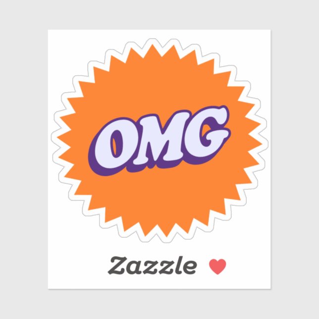 Adesivo OMG Sticker - Gráfico Negrito e Divertido (Folha)