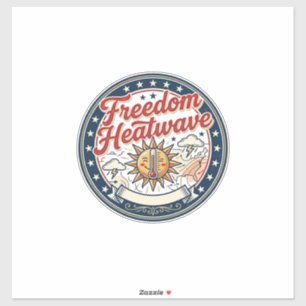 Adesivo Onda de Calor da Liberdade Patriótica Clima de Ver