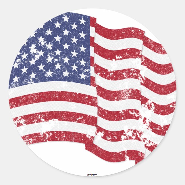 Adesivo Onda de Sinalizador Americano - Distante (Frente)
