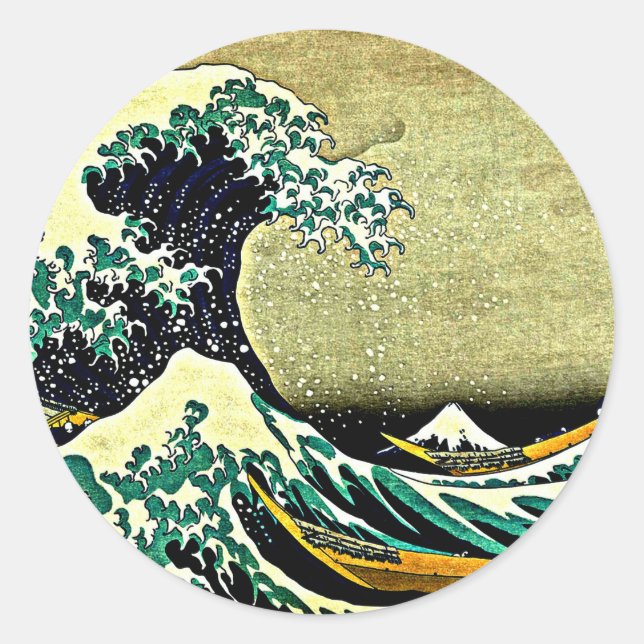 Adesivo Onda excelente de Kanagawa - Katsushika Hokusai 18 (Frente)