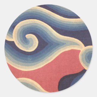 Adesivo Onda Japonesa de Coral Azul Indigo